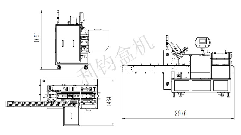 玩偶卡片玩具裝盒機CAD尺寸圖